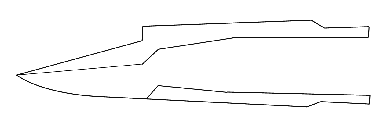 Side cutaway view of a small chamber mouthpiece