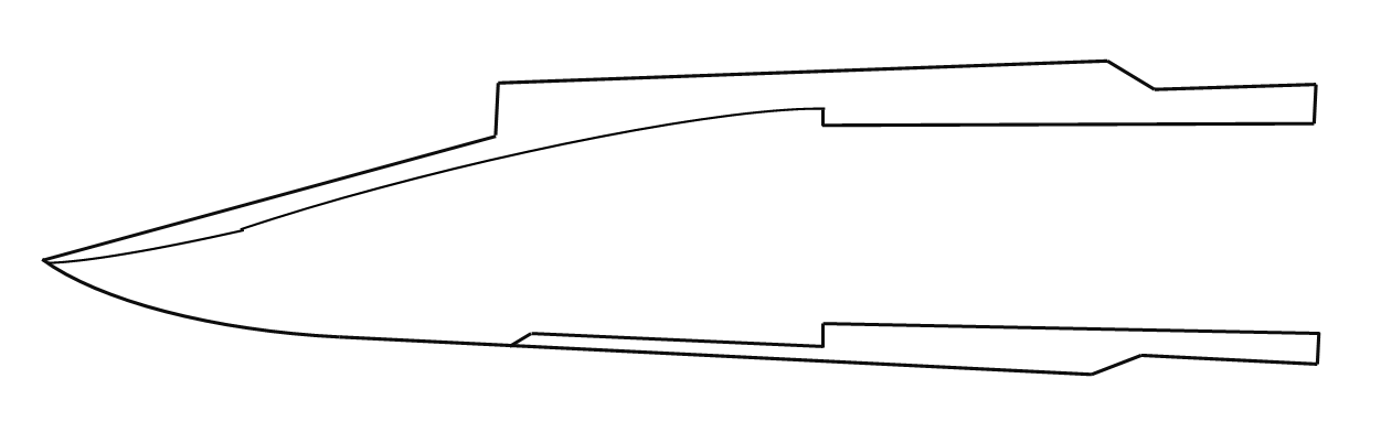 Side cutaway view of a large chamber mouthpiece